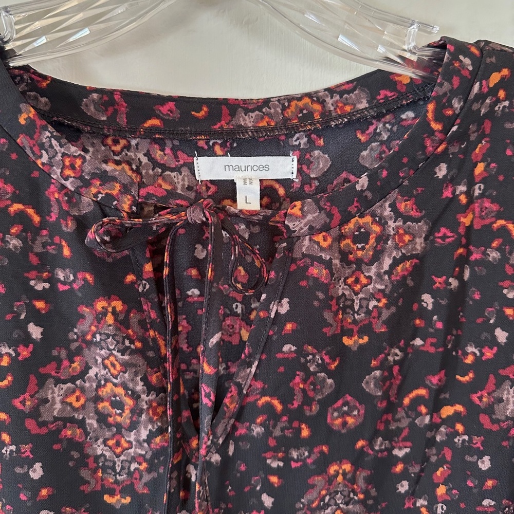 Black Boho Print Tunic - Picture 6 of 8